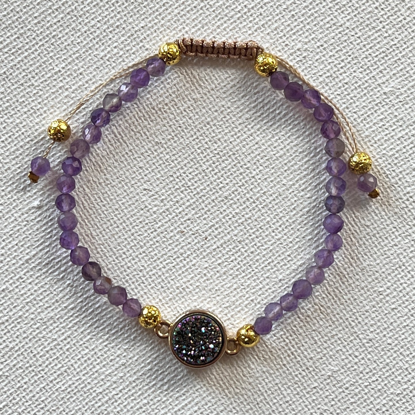 Amethyst Adjustable with Druzy