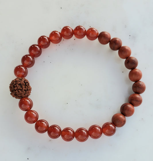 Carnelian Rudraksha