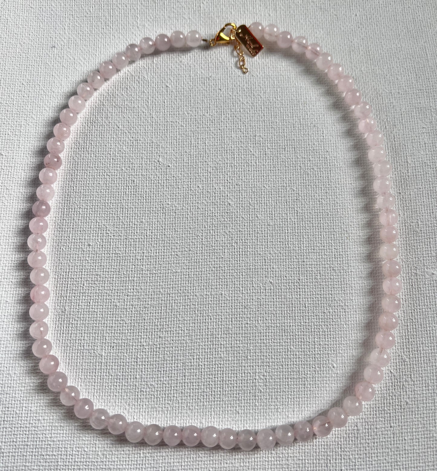 Rose Quartz Simple Strand Necklace