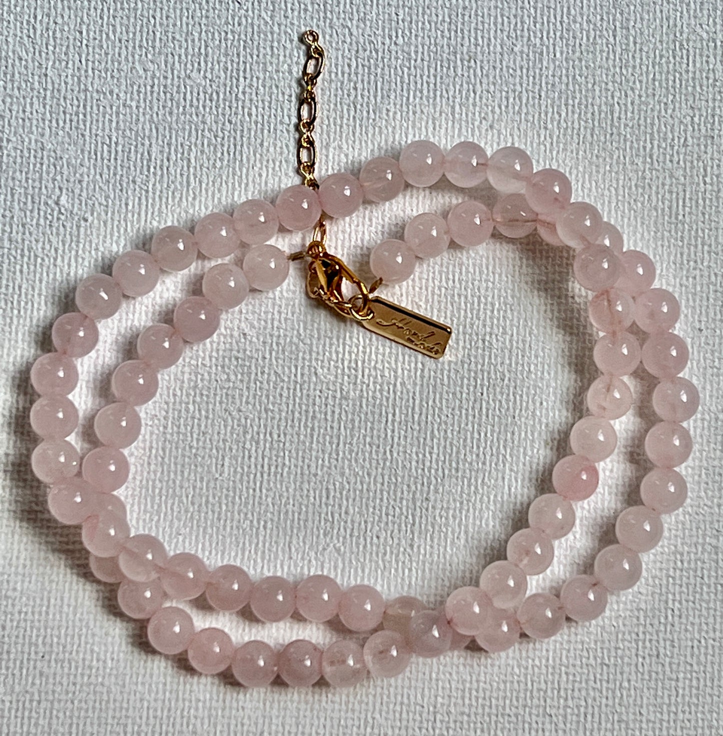 Rose Quartz Simple Strand Necklace